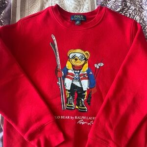 Polo by Ralph Lauren Kids Red Ski Bear Sweatshirt